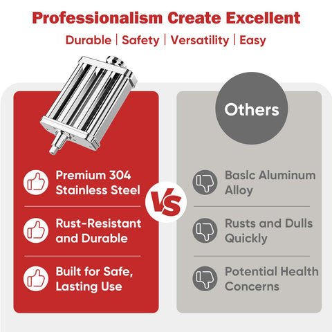 Cleaning brush included eases maintenance between pasta batches.