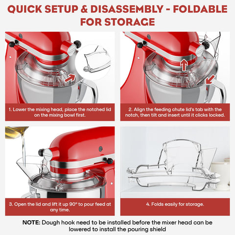 GVODE flip-top lid minimizes flour splashes during prep