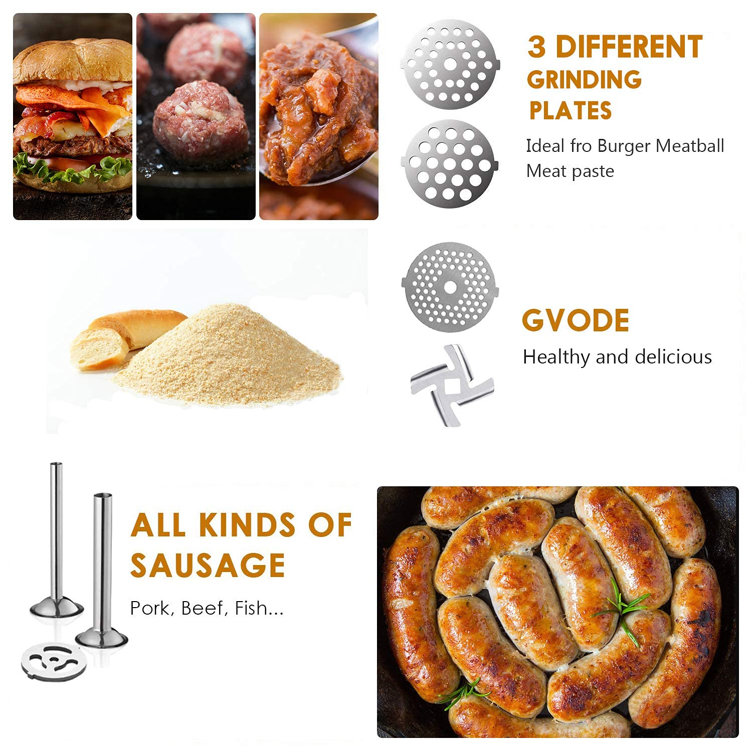 GVODE three sausage tubes allow different casing styles.