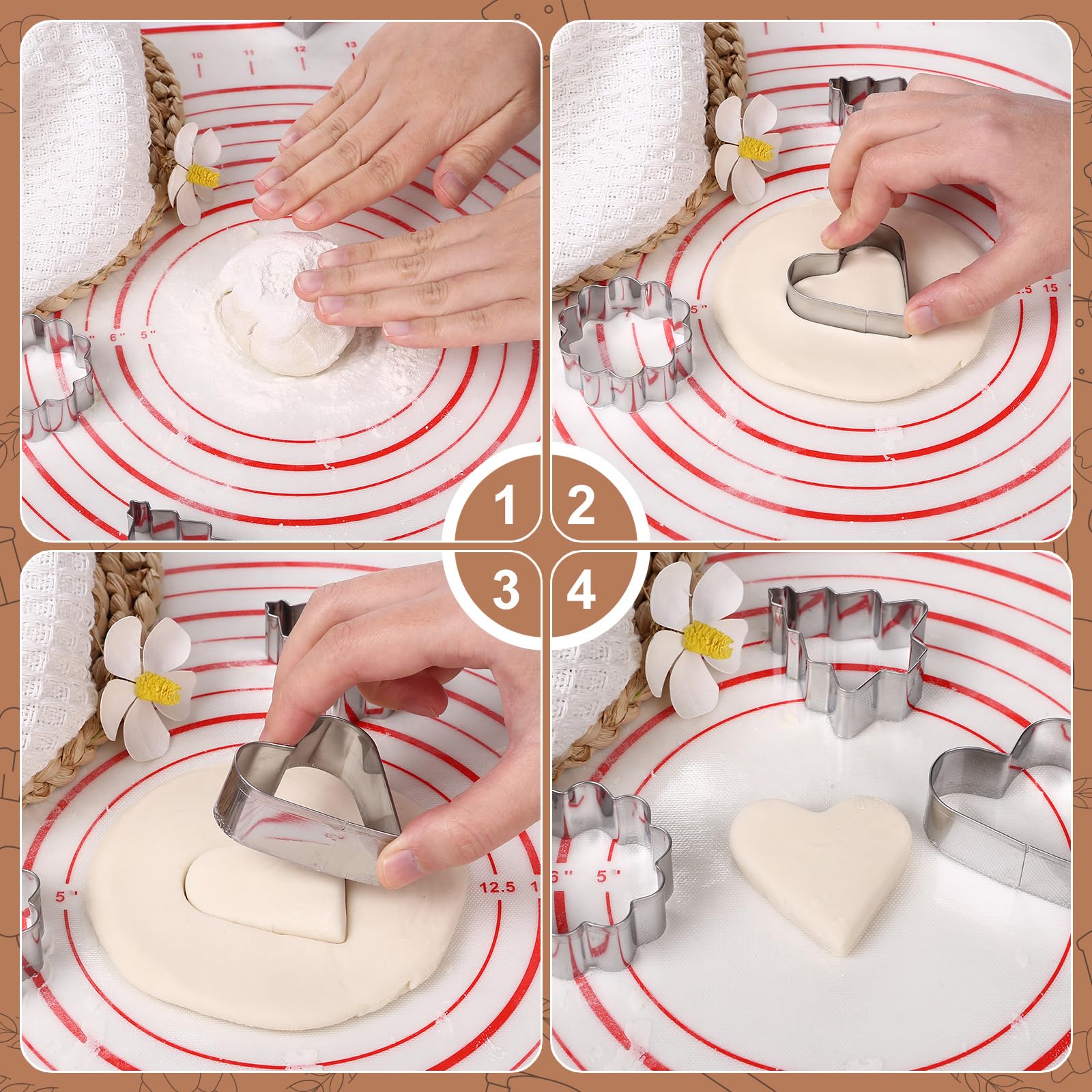 GWHOLE gingerbread-man cookie cutter helps create classic cookies for holiday gatherings.