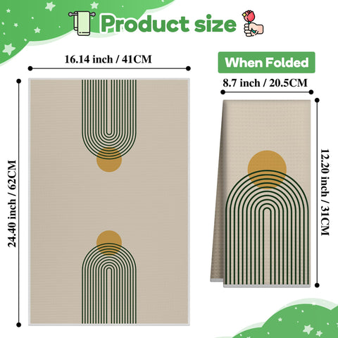 GwhyGifts Boho Kitchen Towels leaf design boosts vibrant decor