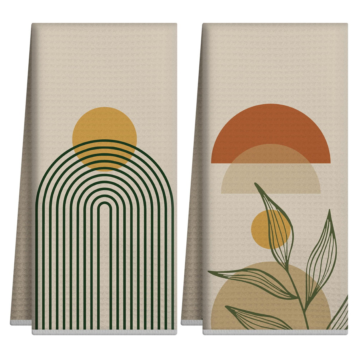 GwhyGifts Boho Kitchen Towels sunrise pattern for quick cleanup