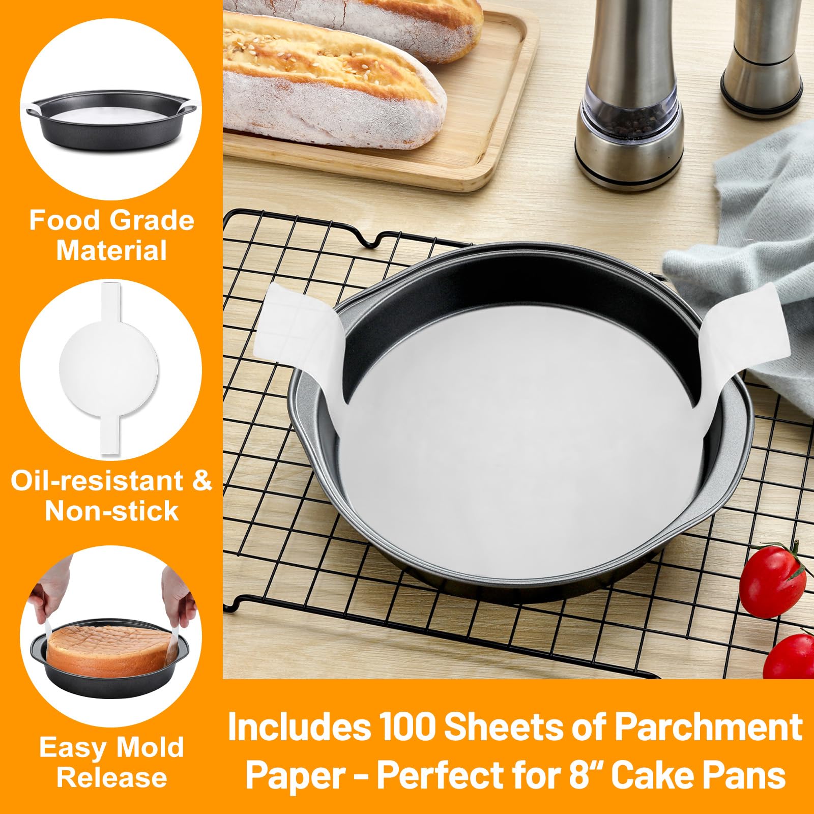 Gymdin parchment paper included for quick release and easy cleanup.