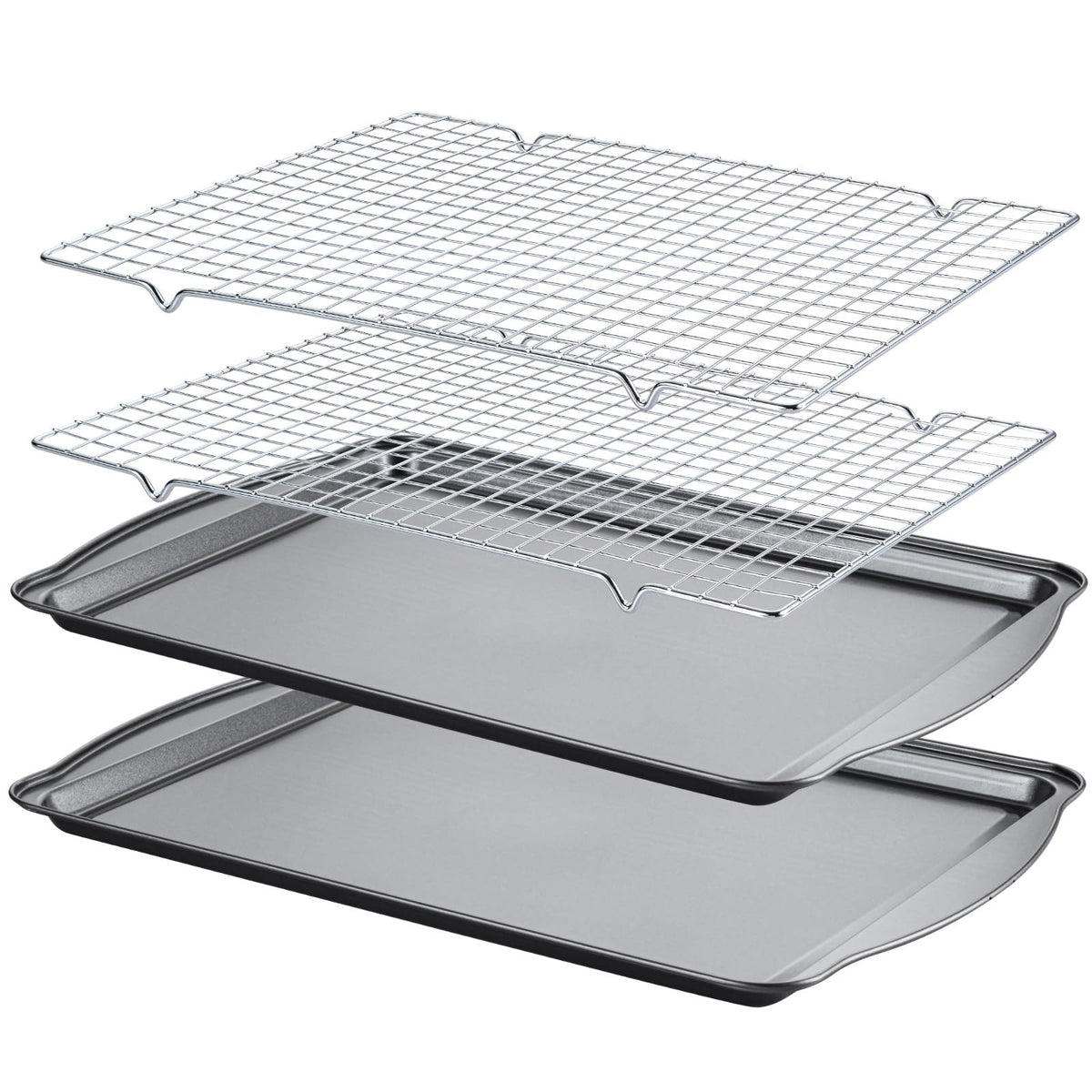 Gymdin baking sheet with cooling rack set, oven-ready and easy cleanup.