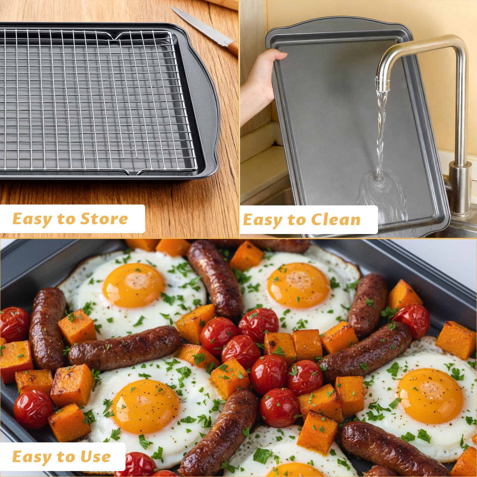Gymdin nonstick finish simplifies cleanup after baking.