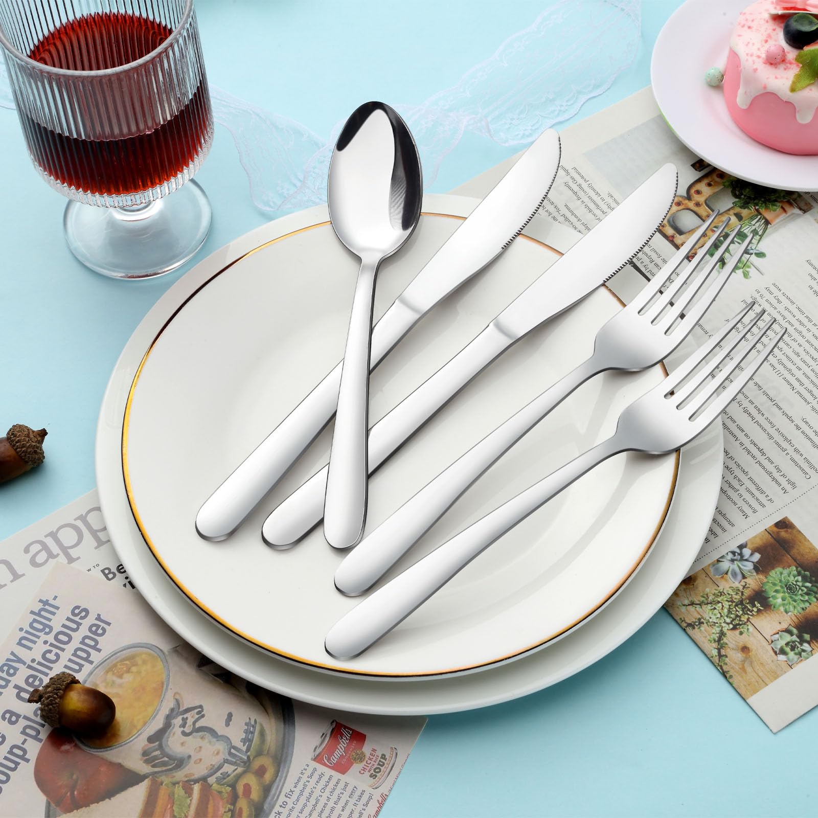 Gymdin silverware stays shiny with proper washing and drying