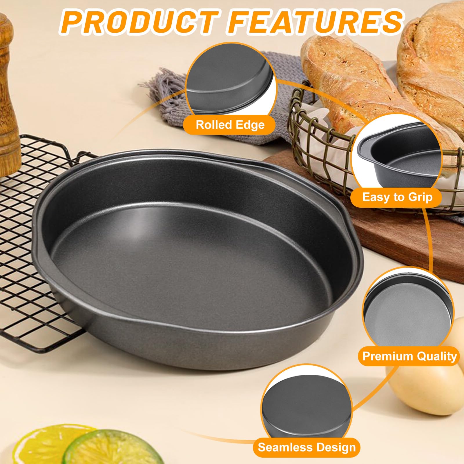 Gymdin non-stick coating is PFOA- and BPA-free for safer baking.