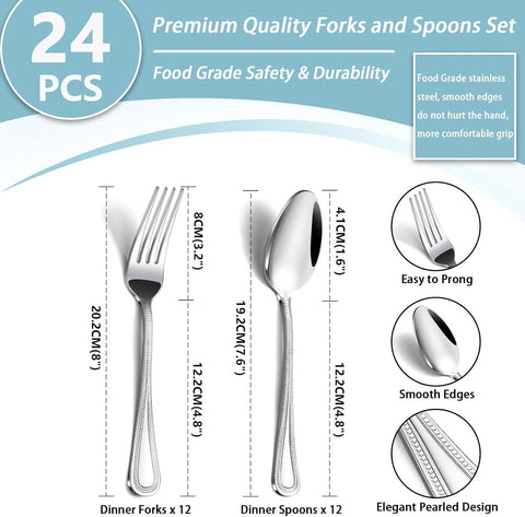 Gymdin pearl-dot design utensils add premium touch to dining.