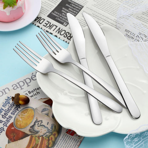 Gymdin dinner knives with sharp blades for easy cutting