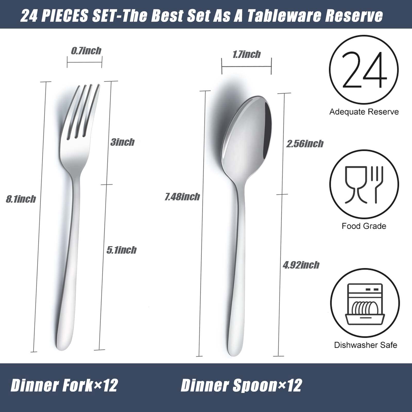 Gymdin silverware set with mirror-polished finish for refined dining