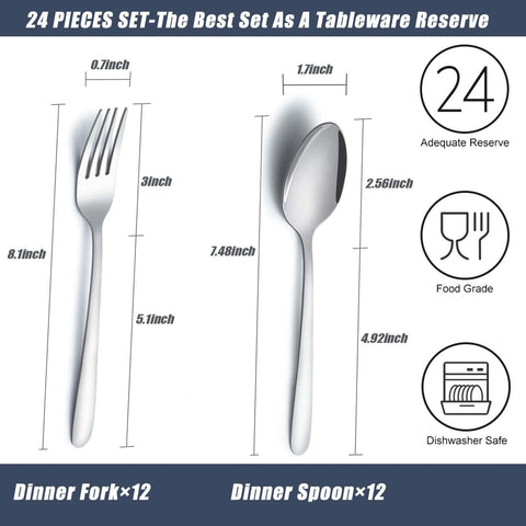 Gymdin silverware set with mirror-polished finish for refined dining