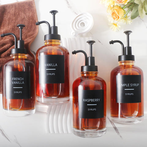 GYOSUGANG glass syrup dispenser set is versatile for many liquids.