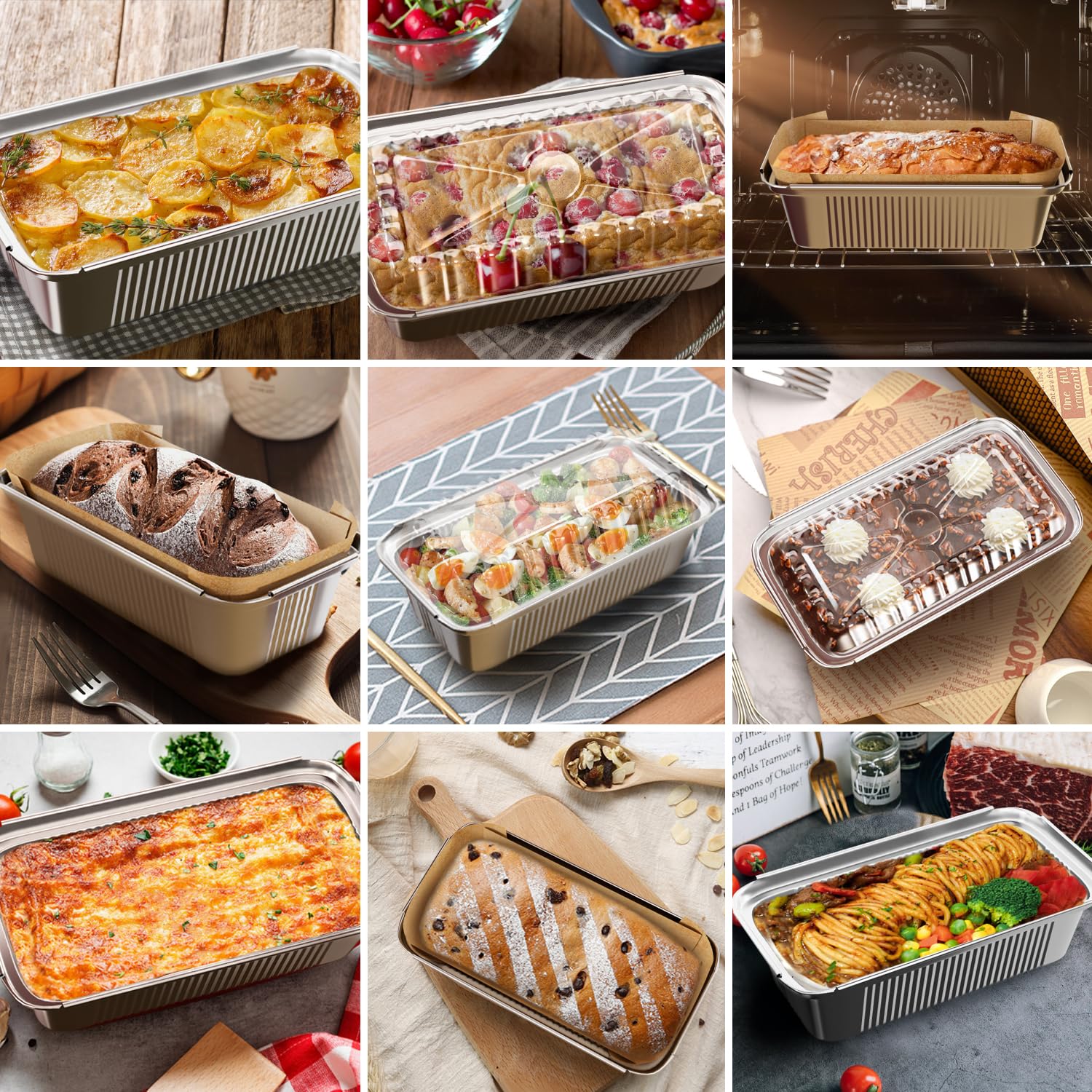Gyreuni oven safe and freezer safe loaf pans for versatile use