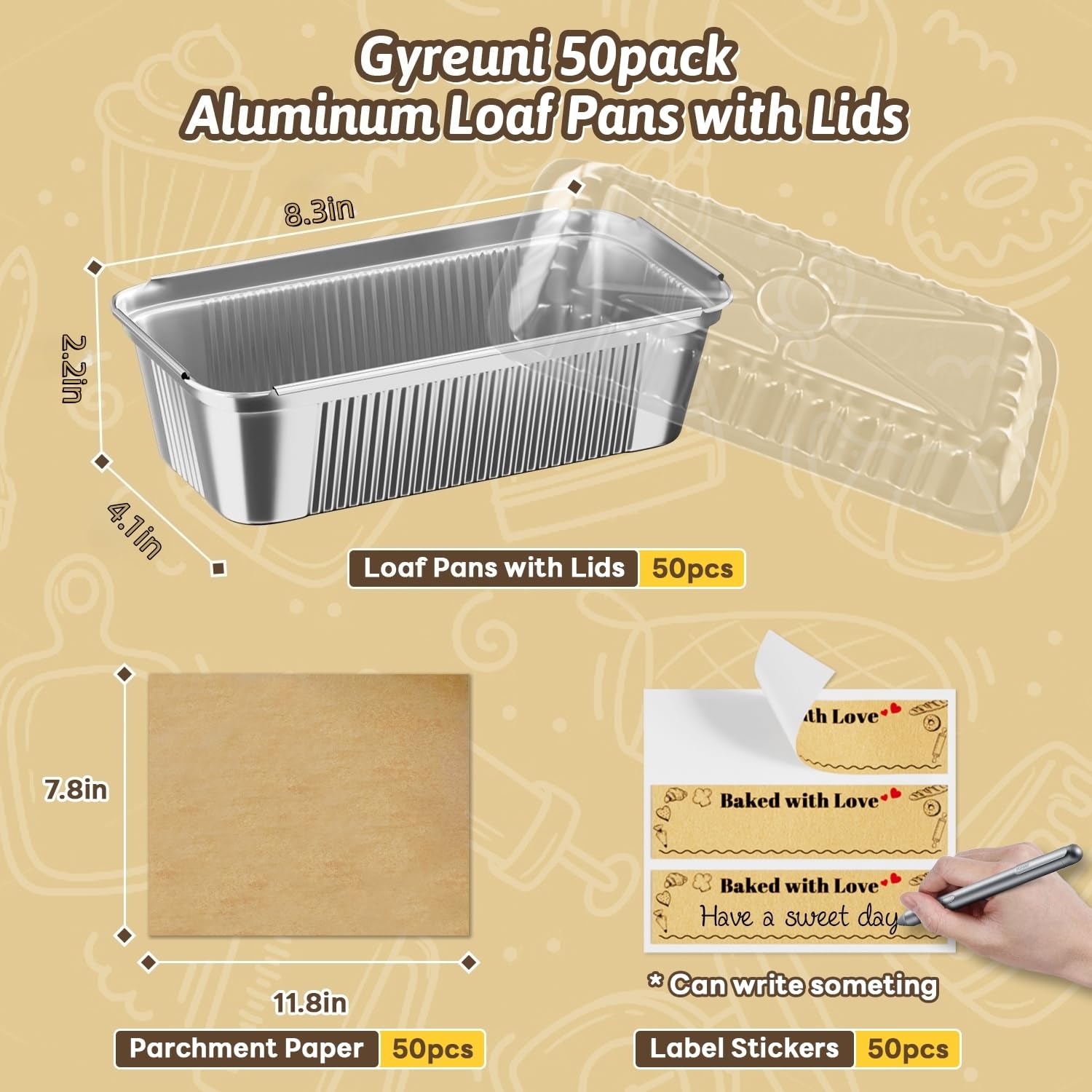 Gyreuni parchment paper sheets prevent sticking during baking