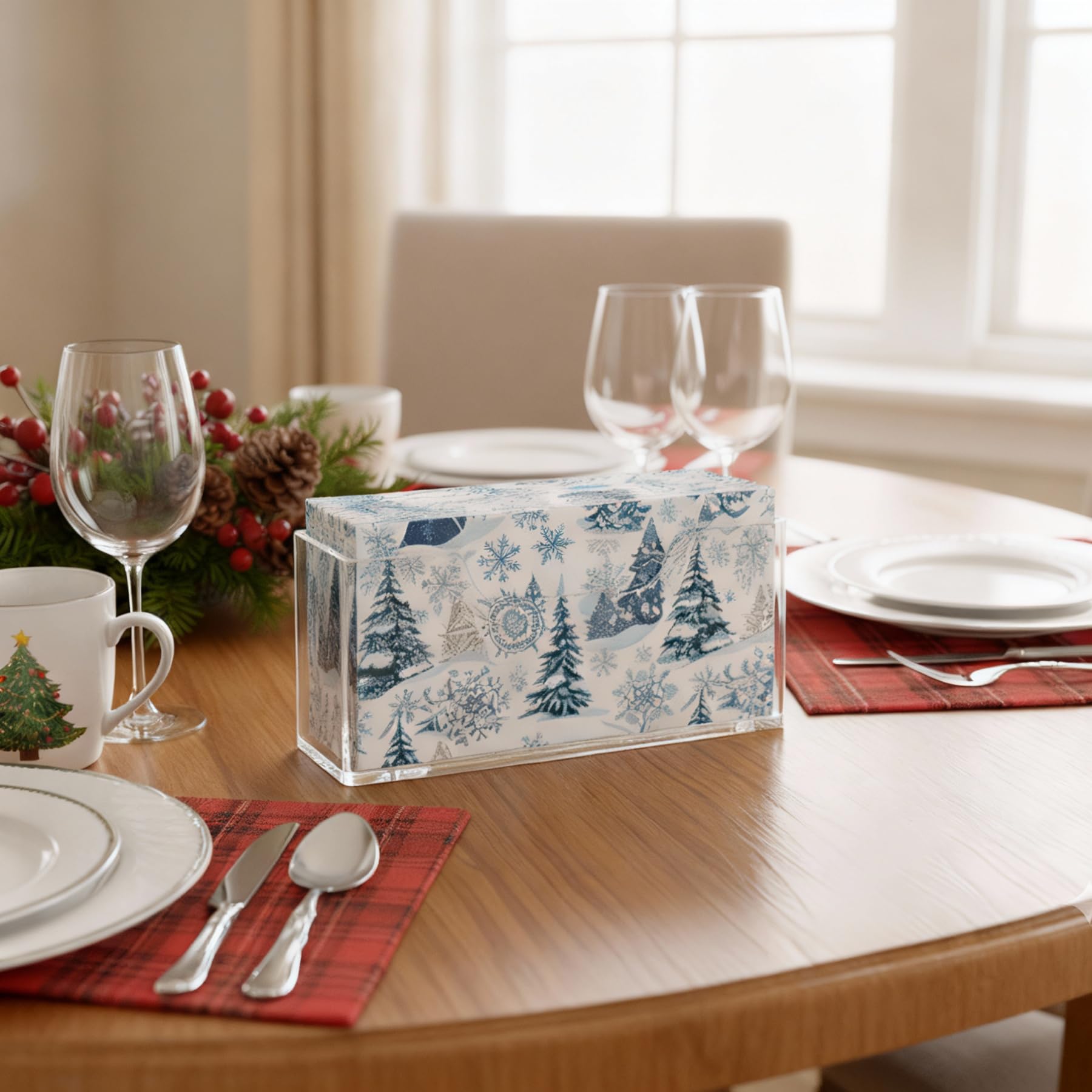 GZAFONTRIA clear acrylic material lets you monitor napkin levels at a glance