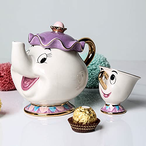 GZHaiTuoSi Mrs Potts teapot handle design emphasizes comfortable pouring.