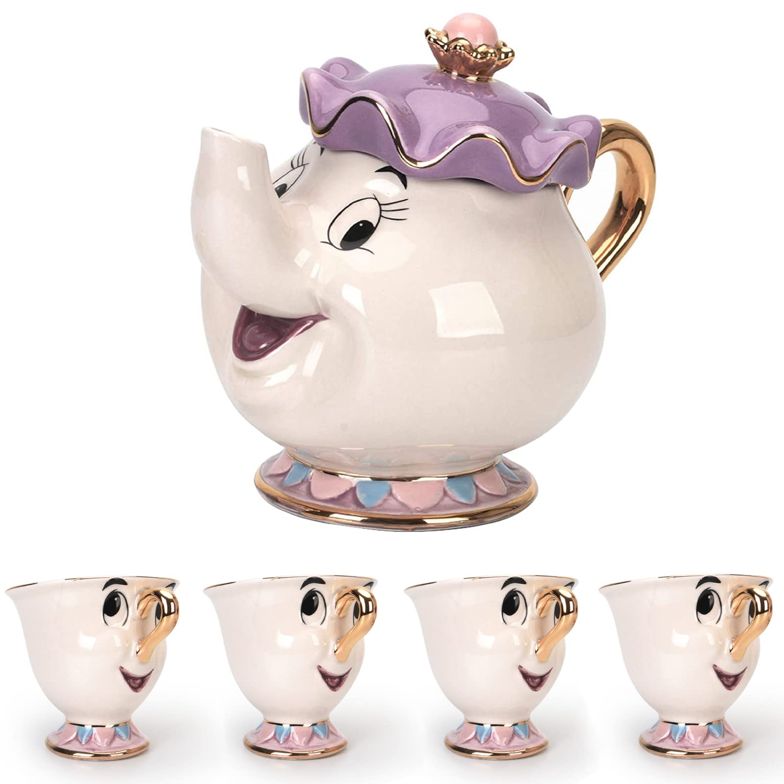 GZHaiTuoSi beauty and the beast teapot, 500ml capacity for multiple cups.