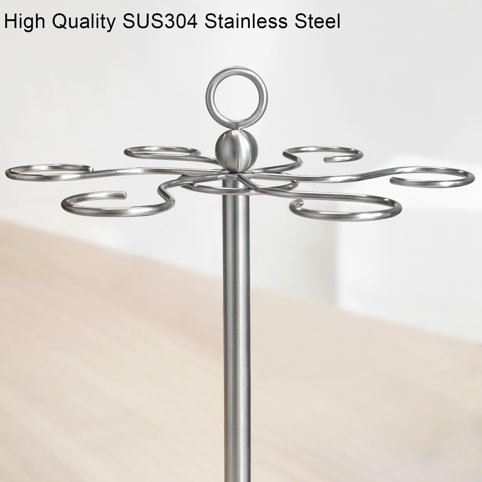 Heavy marble base providing stable support for the stand