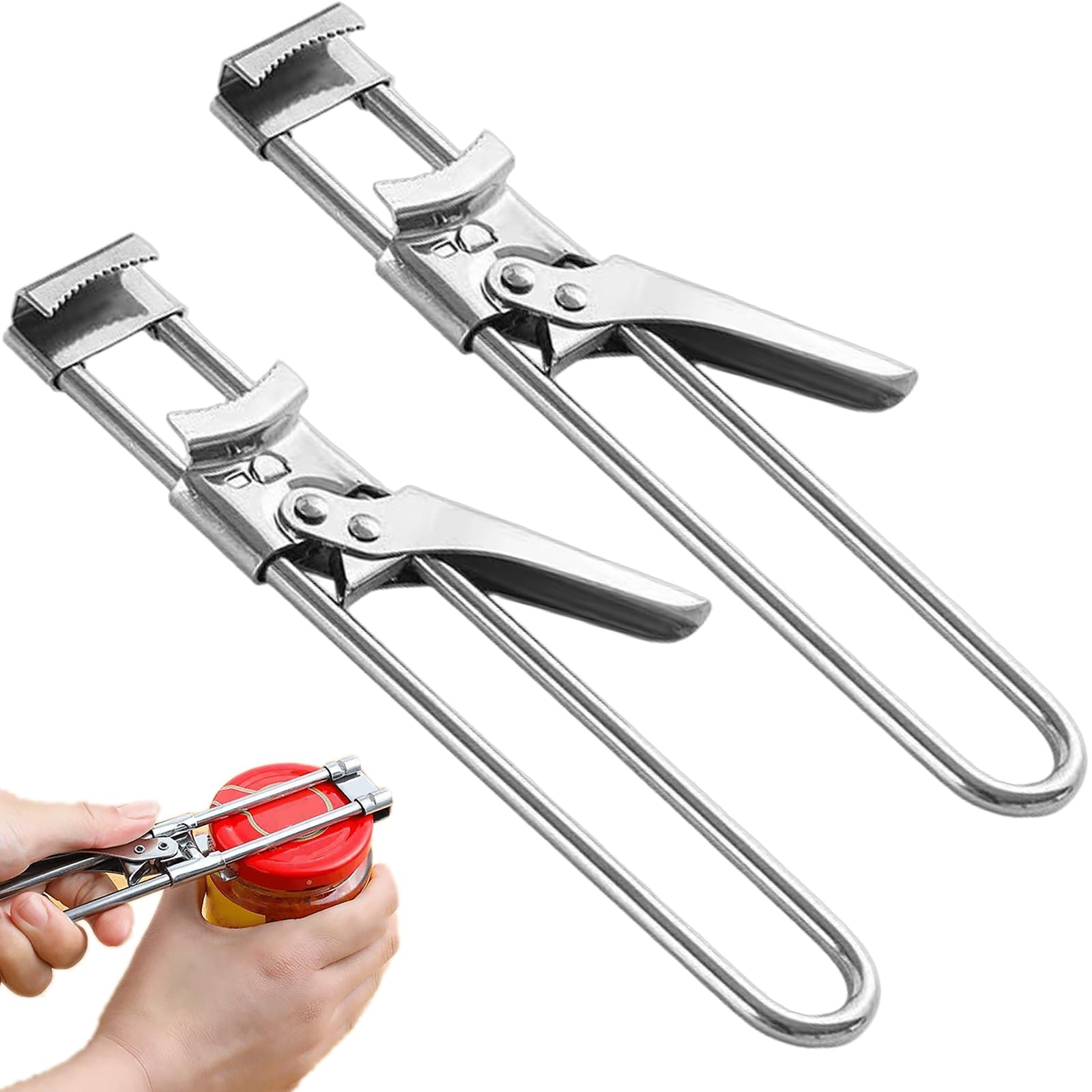 GZLT two-pack adjustable jar opener with easy-grip handle for effortless lid twists.