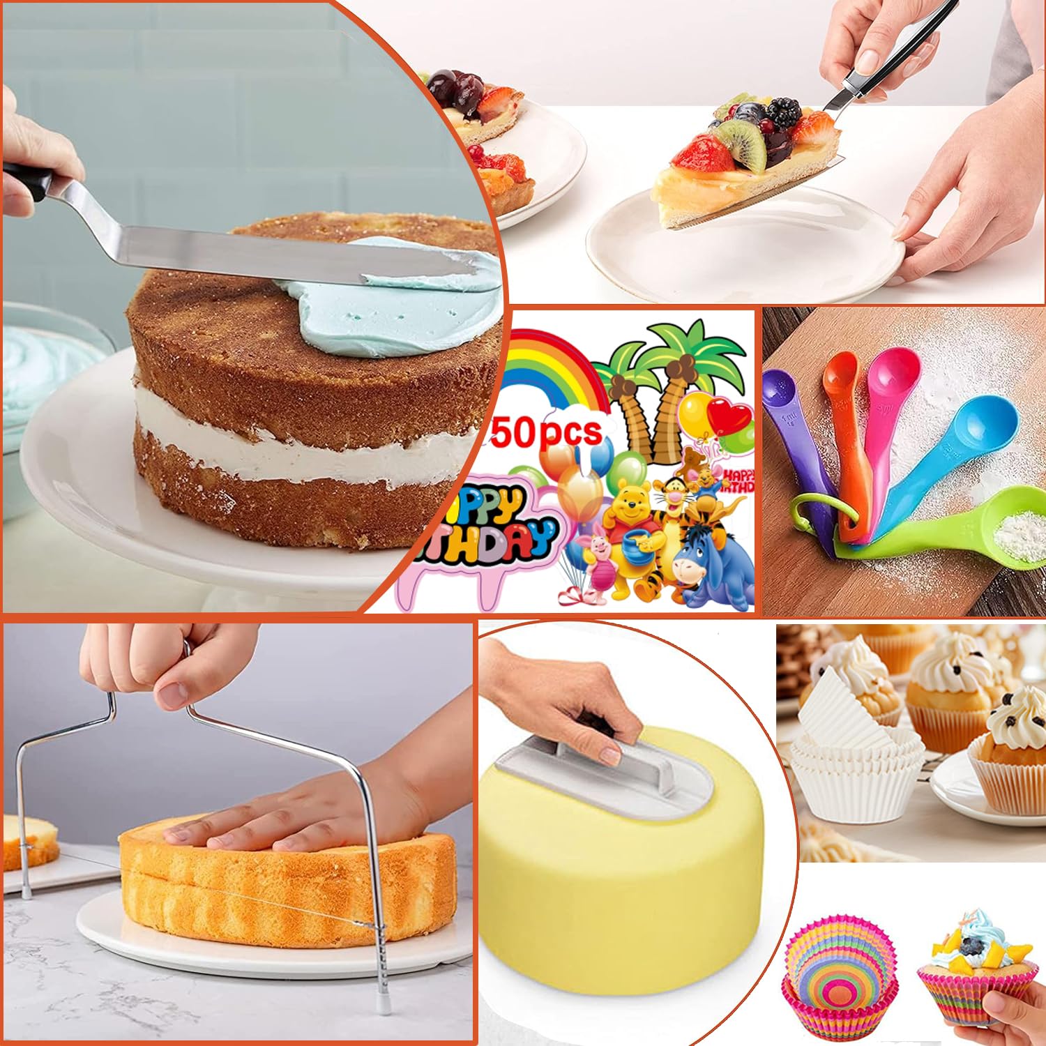 GZMAISULEE four springform pans enabling multi-size baking options.