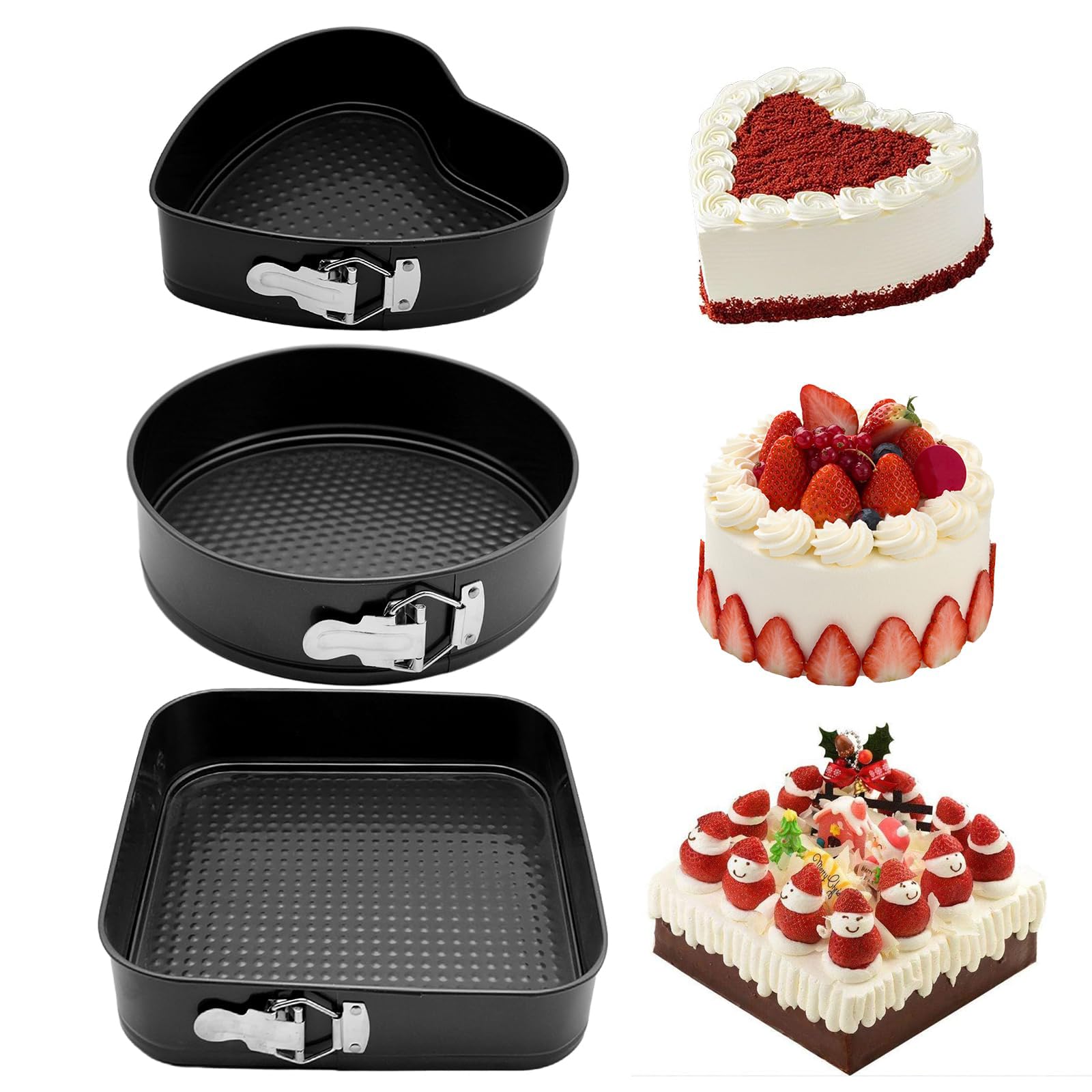 GZMAISULEE heart 7-inch springform pan ready for flawless cheesecake release.