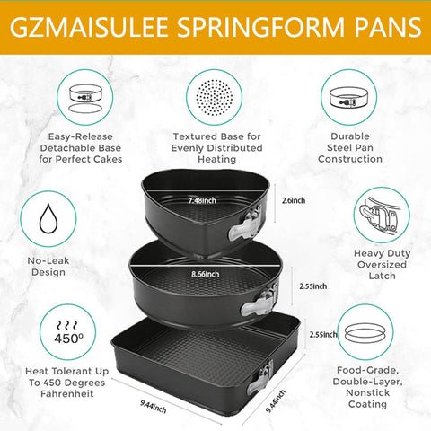 GZMAISULEE round 8-inch pan delivers even baking and clean release.