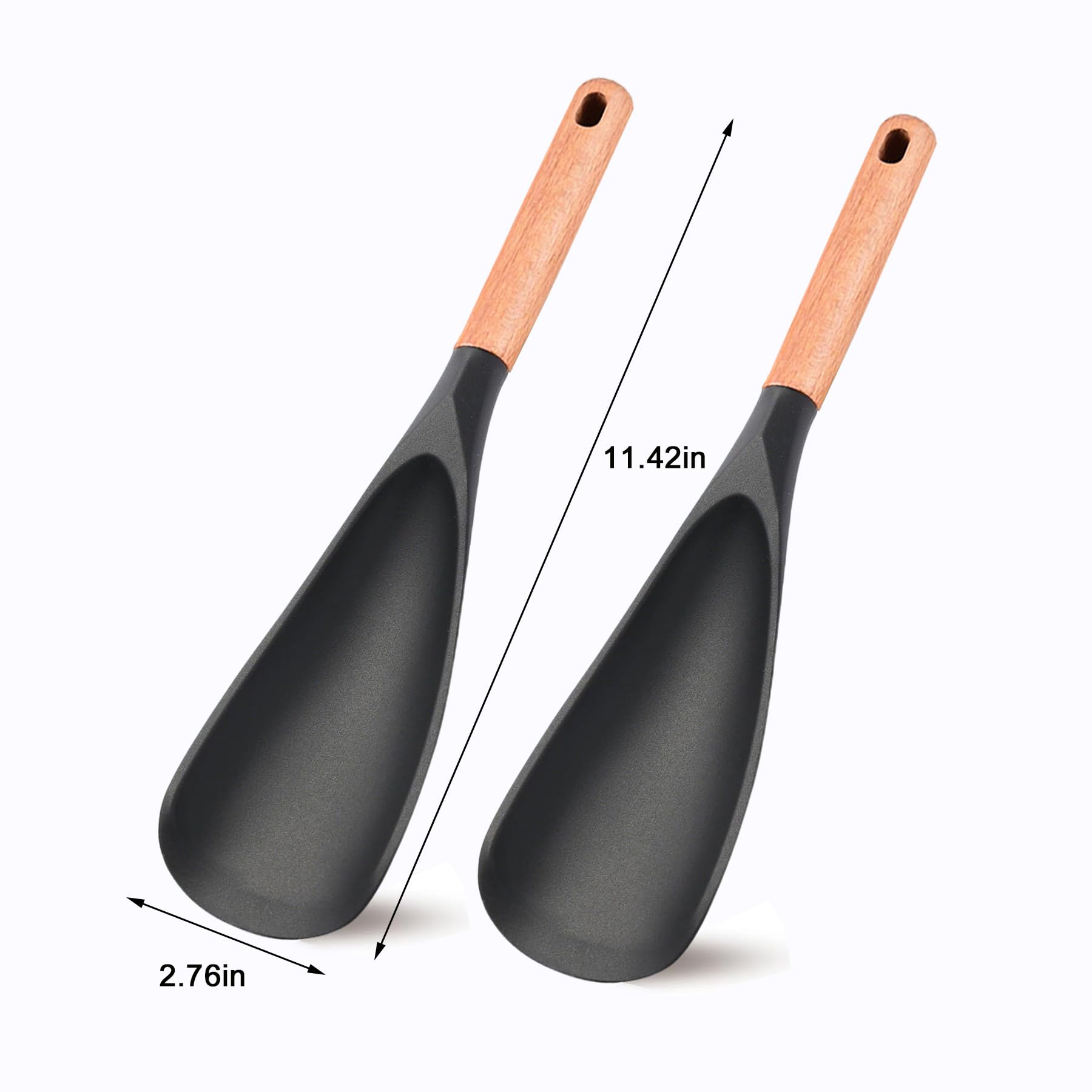 GZXTSKY heat-resistant silicone spoon endures high heat while protecting nonstick surfaces