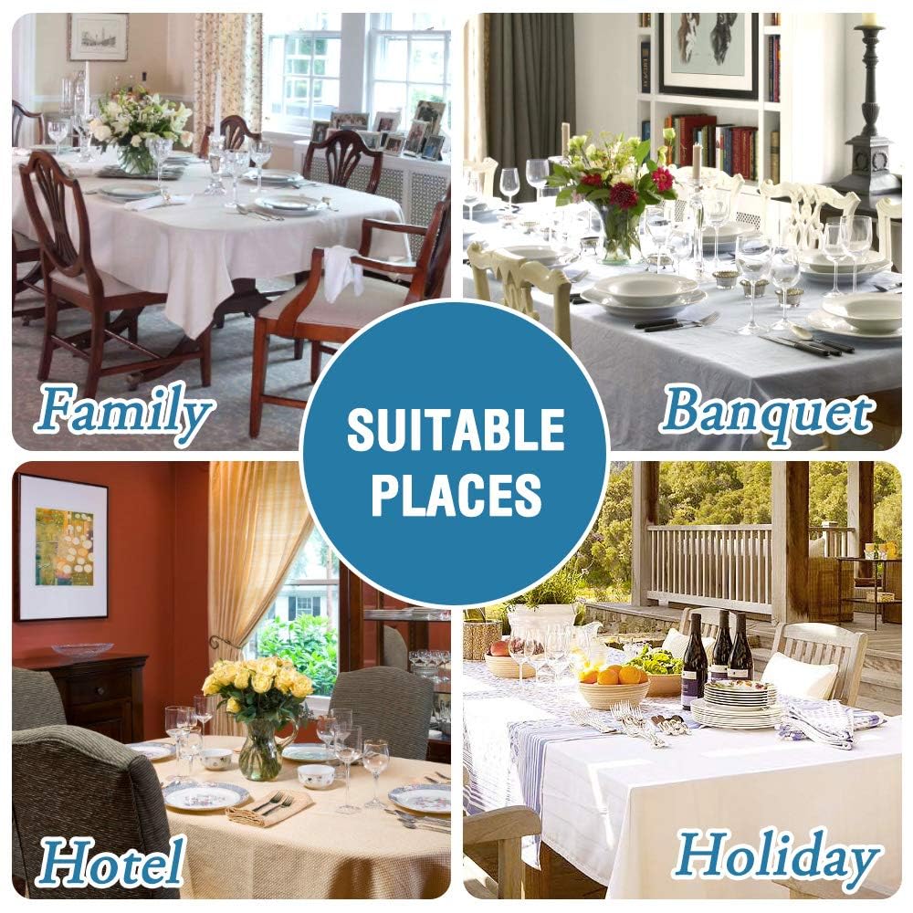 H.VERSAILTEX easy-care tablecloth is machine washable for busy homes.