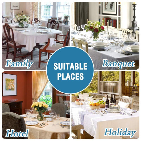 H.VERSAILTEX easy-care tablecloth is machine washable for busy homes.