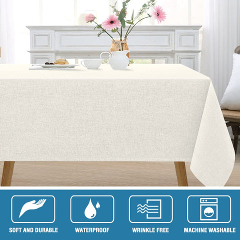 H.VERSAILTEX waterproof tablecloth protects surfaces during meals and outdoor events
