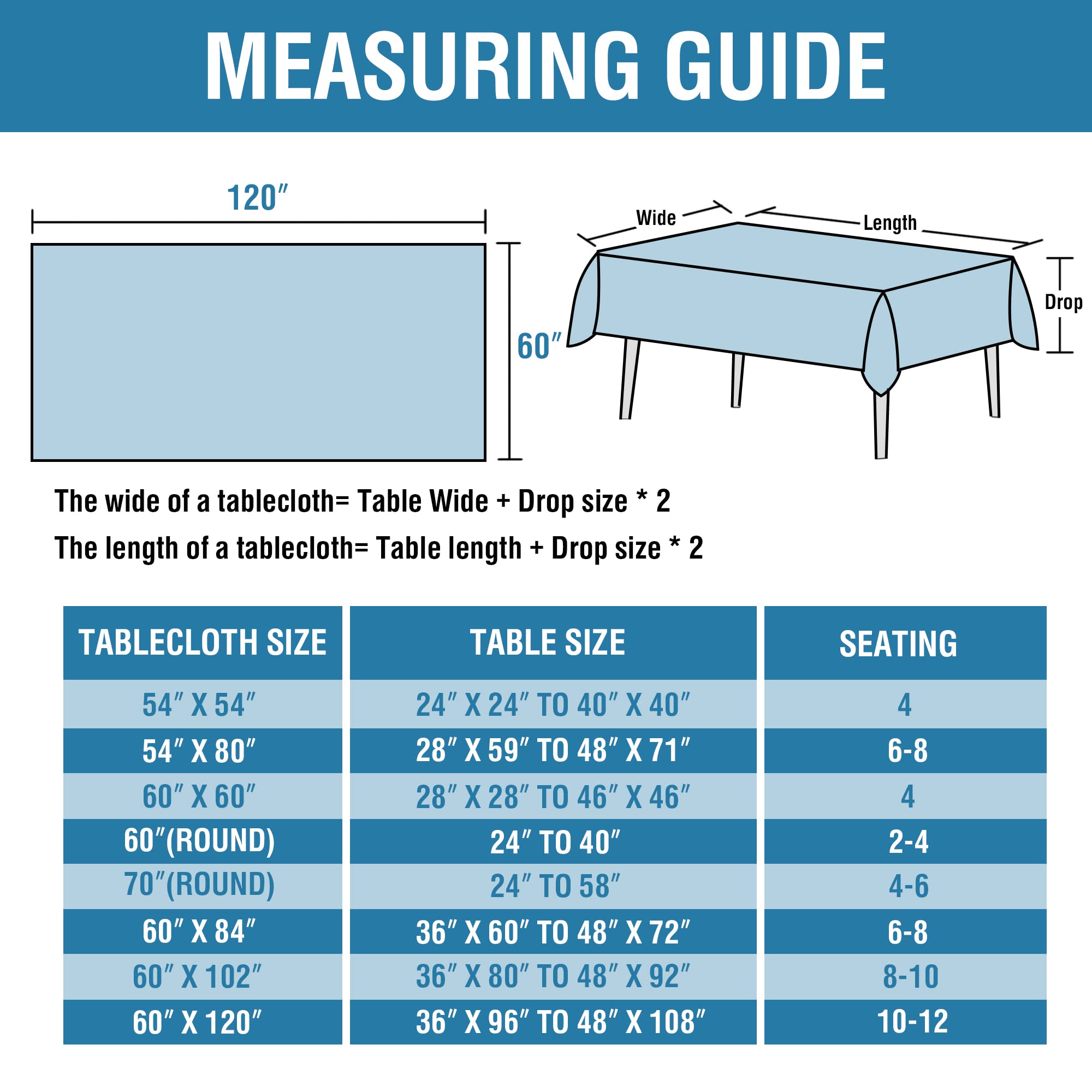 H.VERSAILTEX wrinkle-proof material keeps a neat, tidy table setting