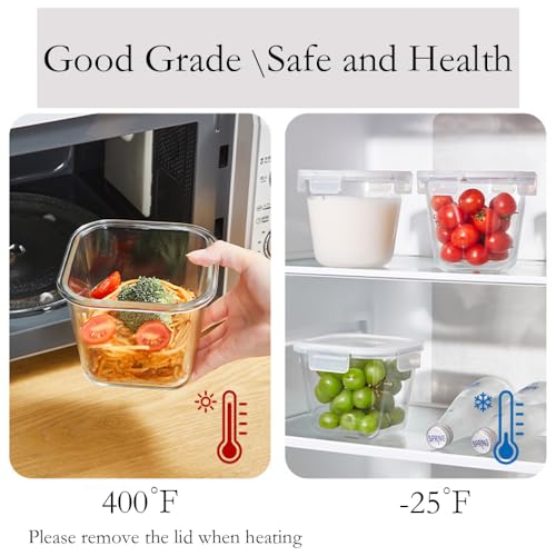 H.JSS WDJS oven-safe glass container ideal for warmed meals.