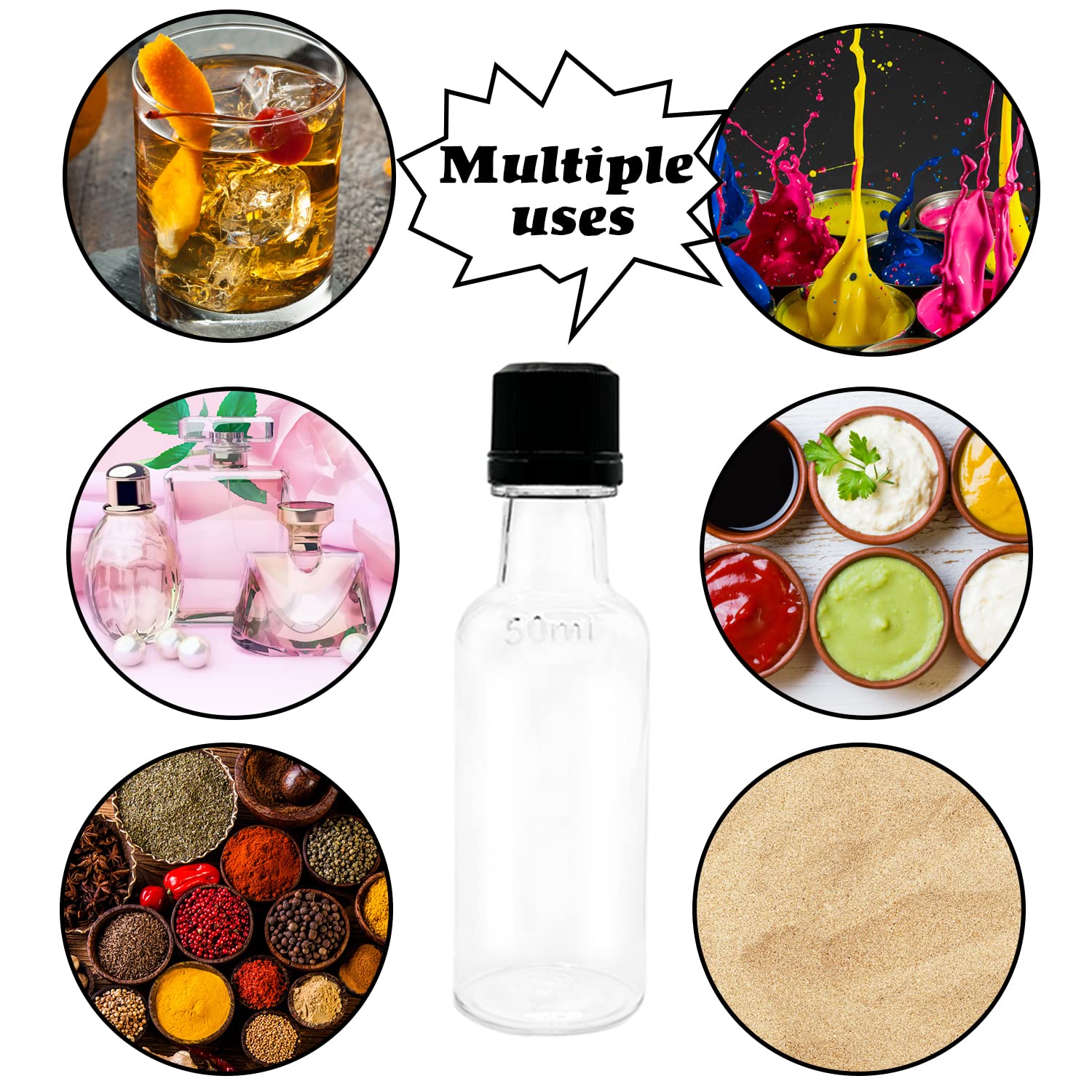 Haawooky 1.7oz spirit bottle held in hand for portability