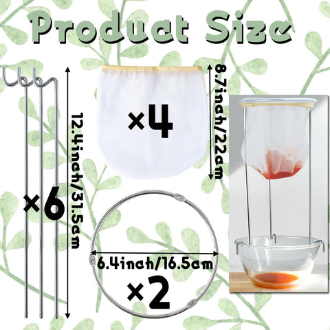 Haawooky reusable nylon strainer bags for durable, eco-friendly filtering.