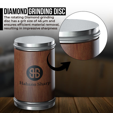 Habano Sharp 15-degree angle setting for fine, razor-like edges