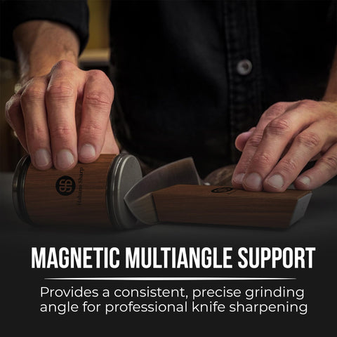 Habano Sharp wooden wheel sharpener with natural wood body for durable, steady sharpening