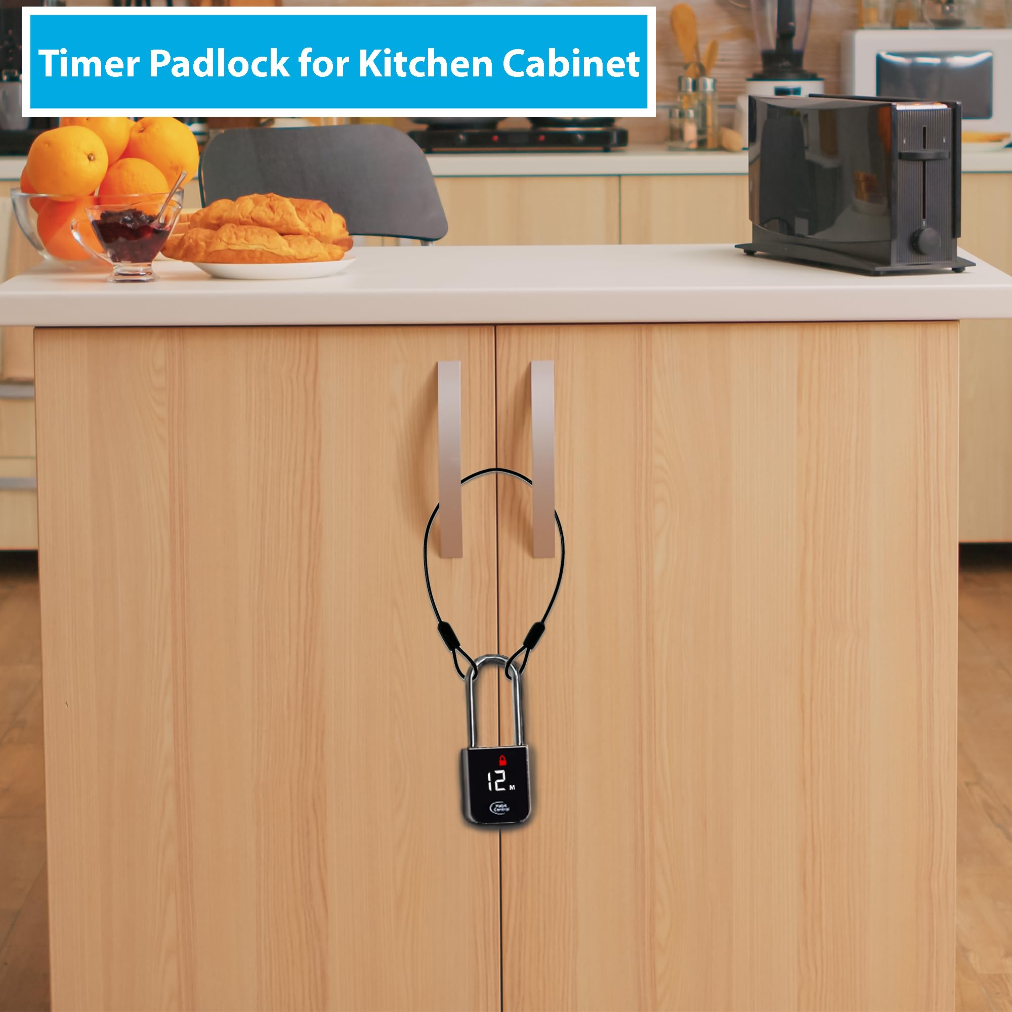 Habit Control timer lock emergency unlock image highlights quick override option.