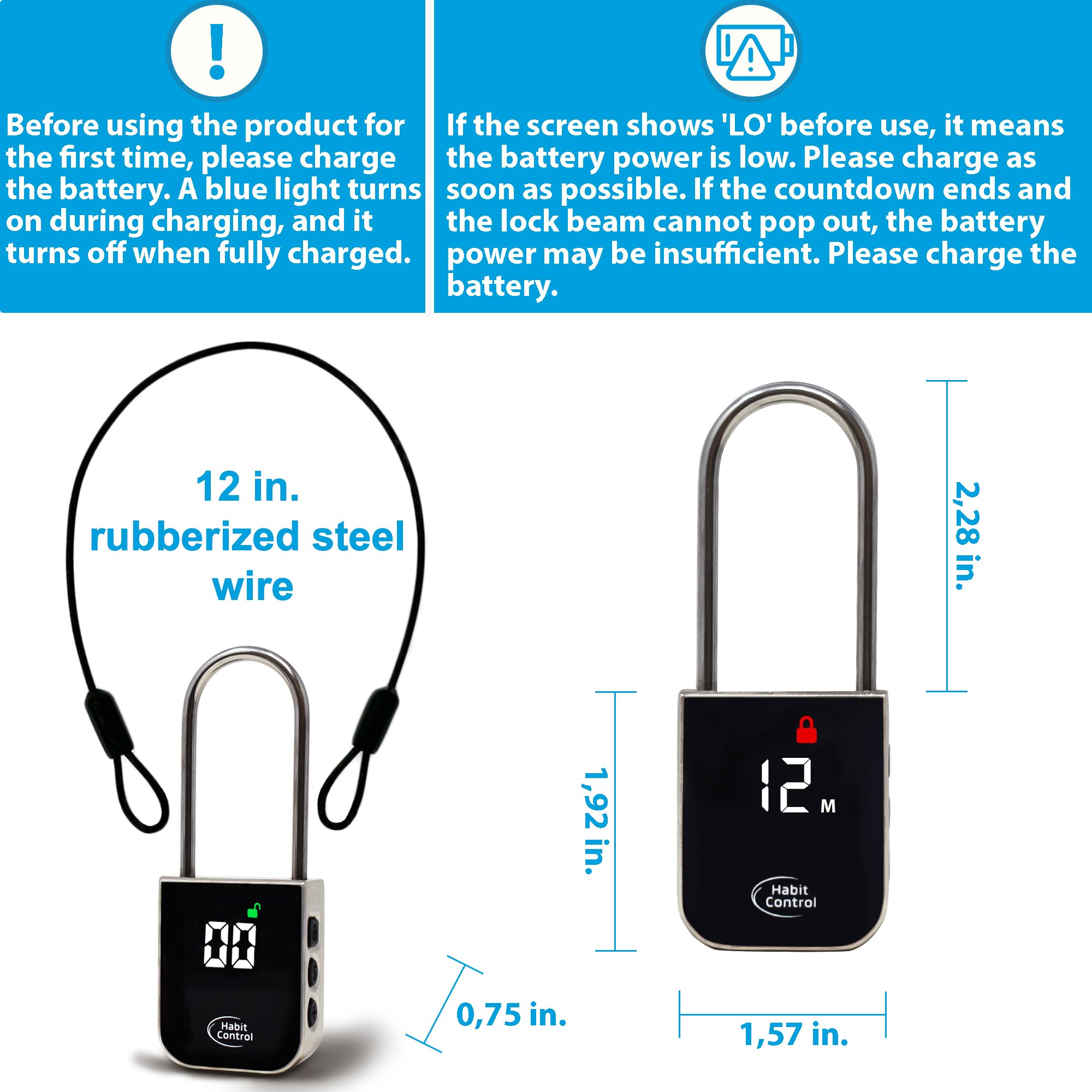 Habit Control timer lock in use kitchen illustration of temptation management.