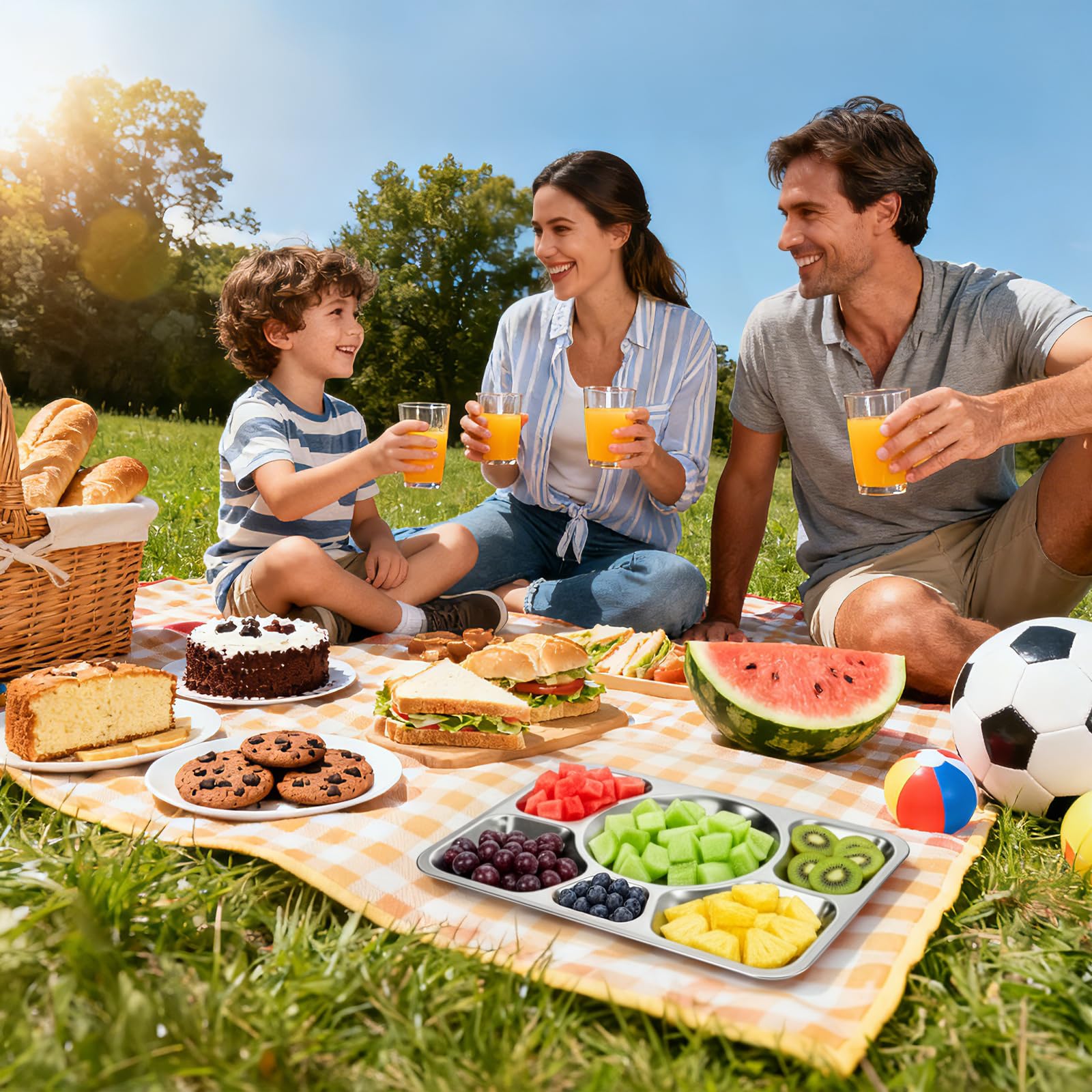 Hacaroa camping and picnic-ready plate for outdoors and travel