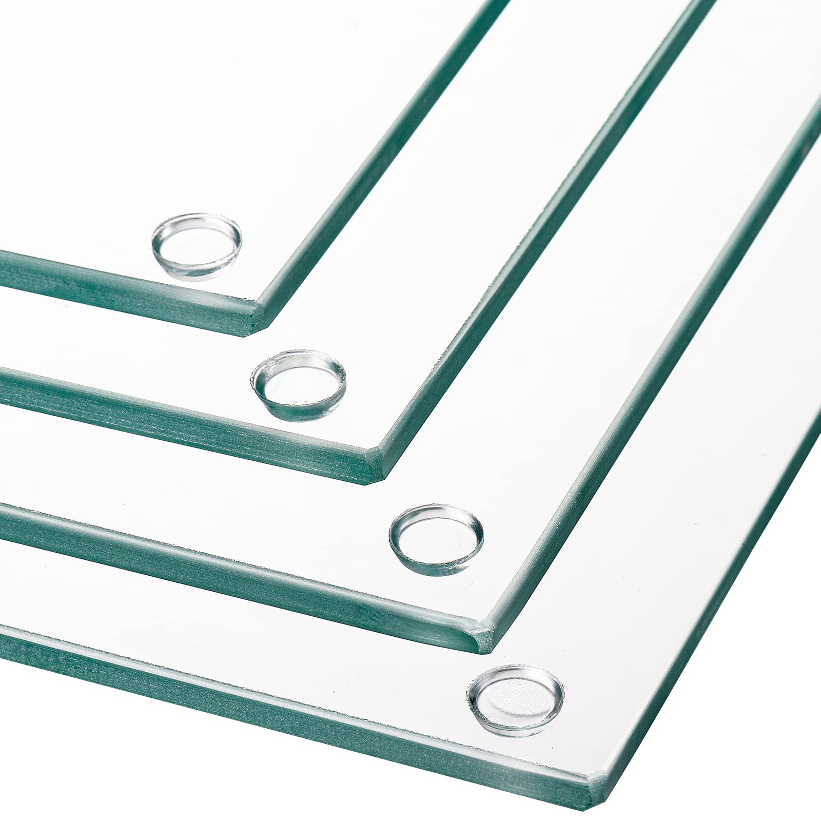 Hacaroa tempered glass board with four rubber feet for slip-resistant use