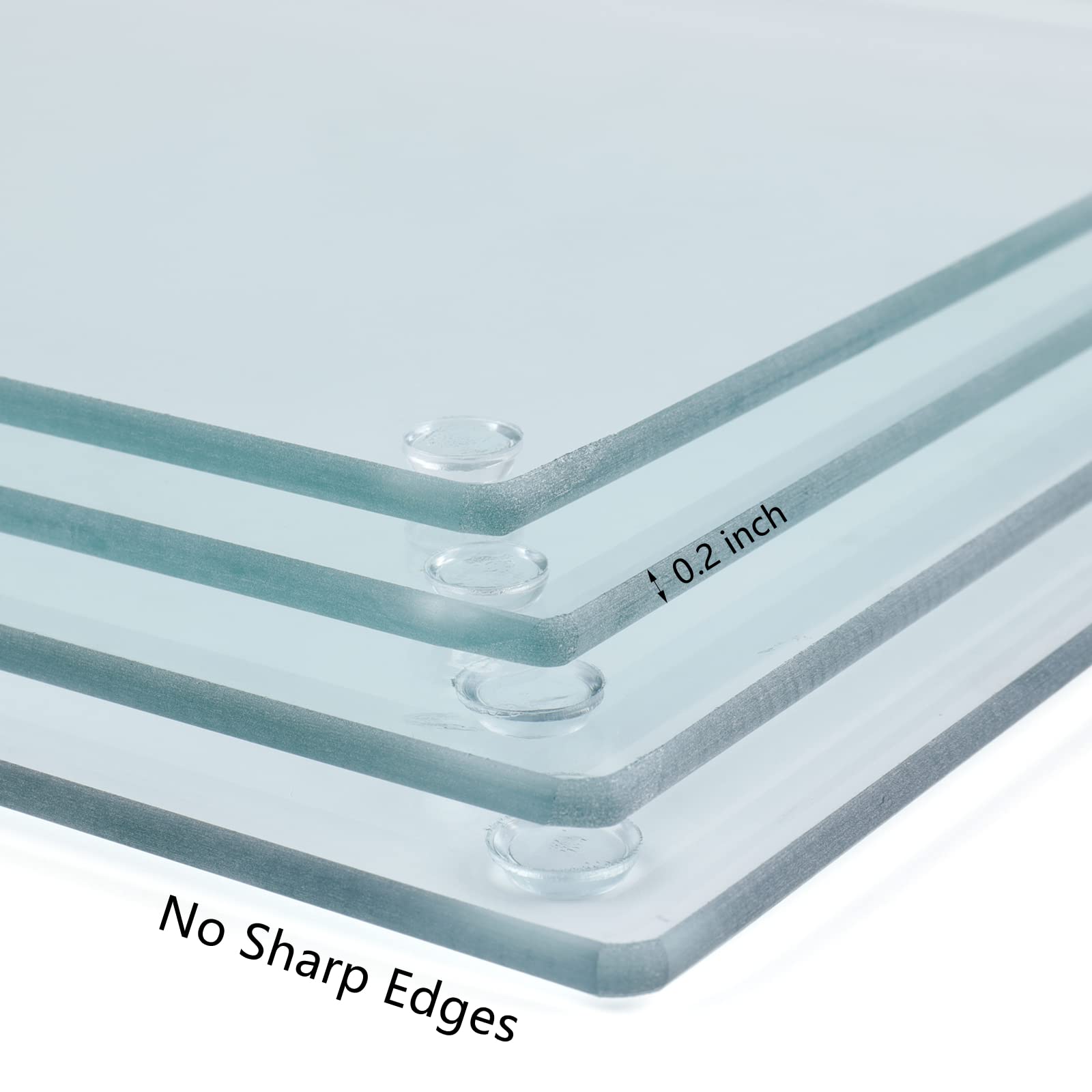 Hacaroa small tempered glass cutting board used for fruit and bread prep.