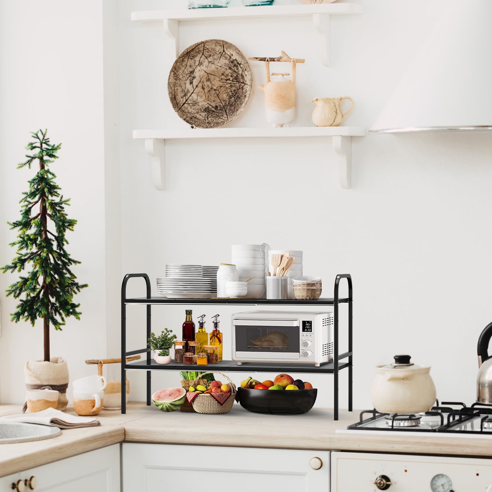 HADWER cabinet organization in kitchen demonstrating space-saving under-sink storage.