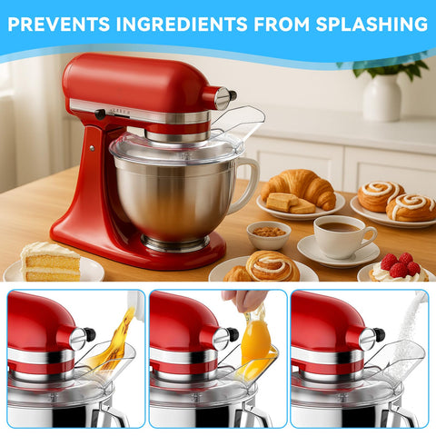 HAEGCKCA pouring shield is dishwasher-safe for quick cleanup after baking.