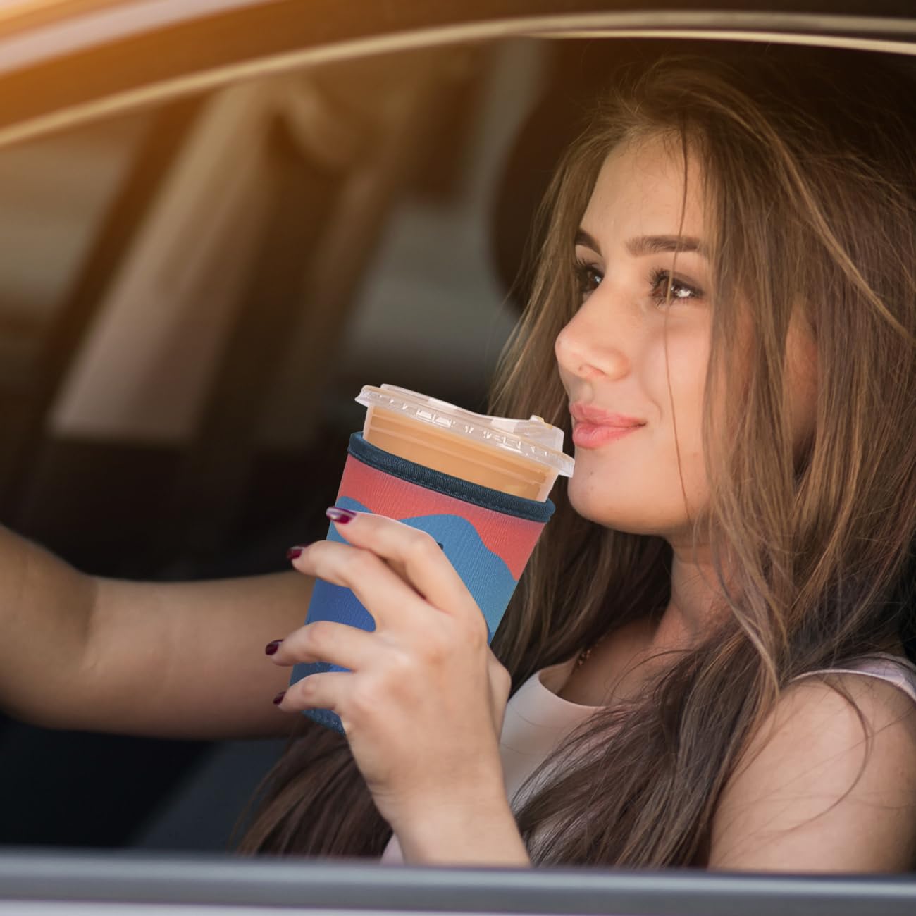Haevola cup sleeve fits standard and large cups for versatile use.