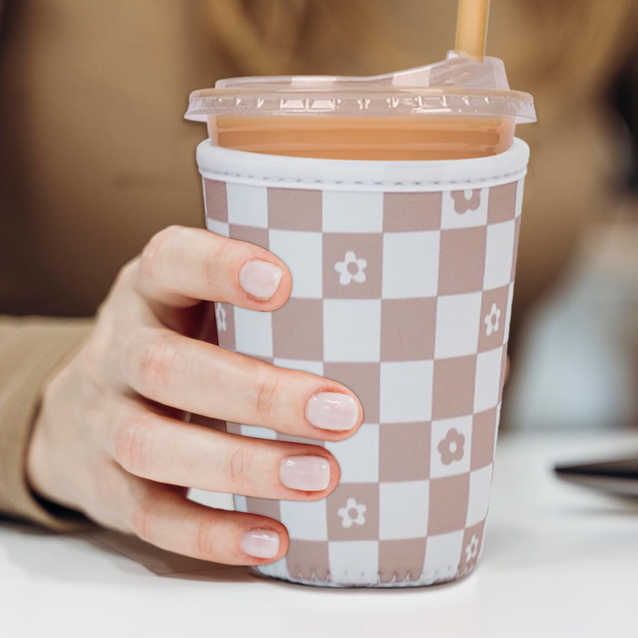 Haevola Cup sleeve fits standard and large cups for iced drinks.