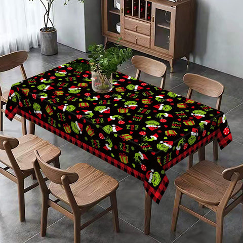 Hafangry tablecloth offers glossy, durable fabric and easy cleaning.
