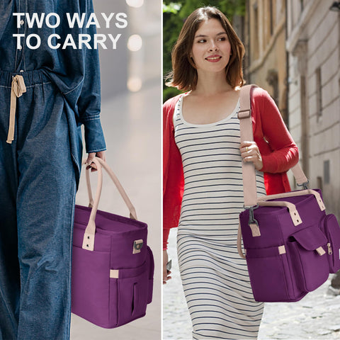 Hafmall insulated lunch bag easy-clean interior for fast after-meal cleanup.