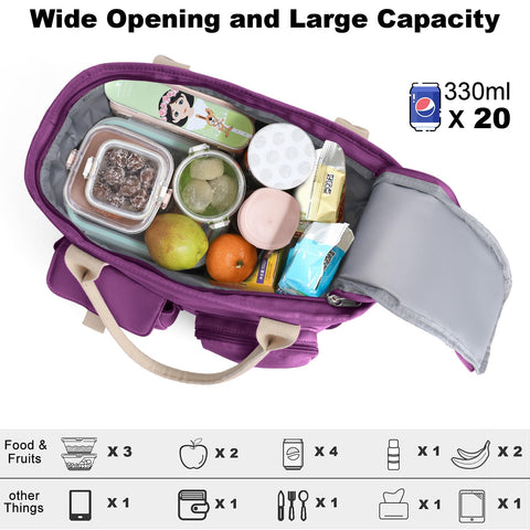 Hafmall insulated lunch bag interior keeps meals at the right temperature.