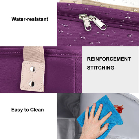 Hafmall insulated lunch bag leakproof design for tidy spills and simple cleanup.