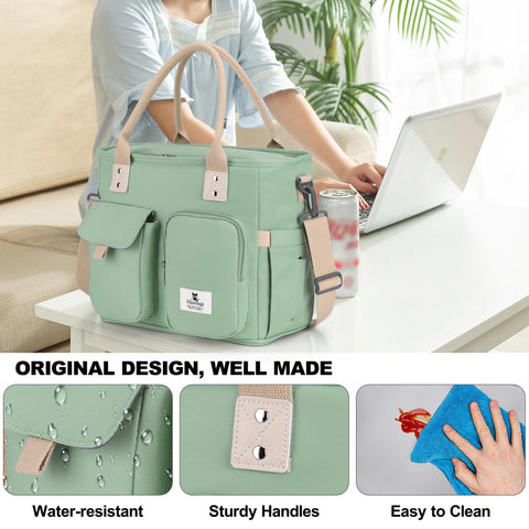 Hafmall insulated interior with PE foam keeps meals fresh on the go.